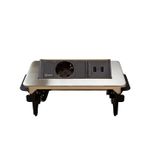 Блок розеток 47 Полуавтоматический, 191х93мм, 1 розетка + 2 USB, Серый металлик купить Казахстан