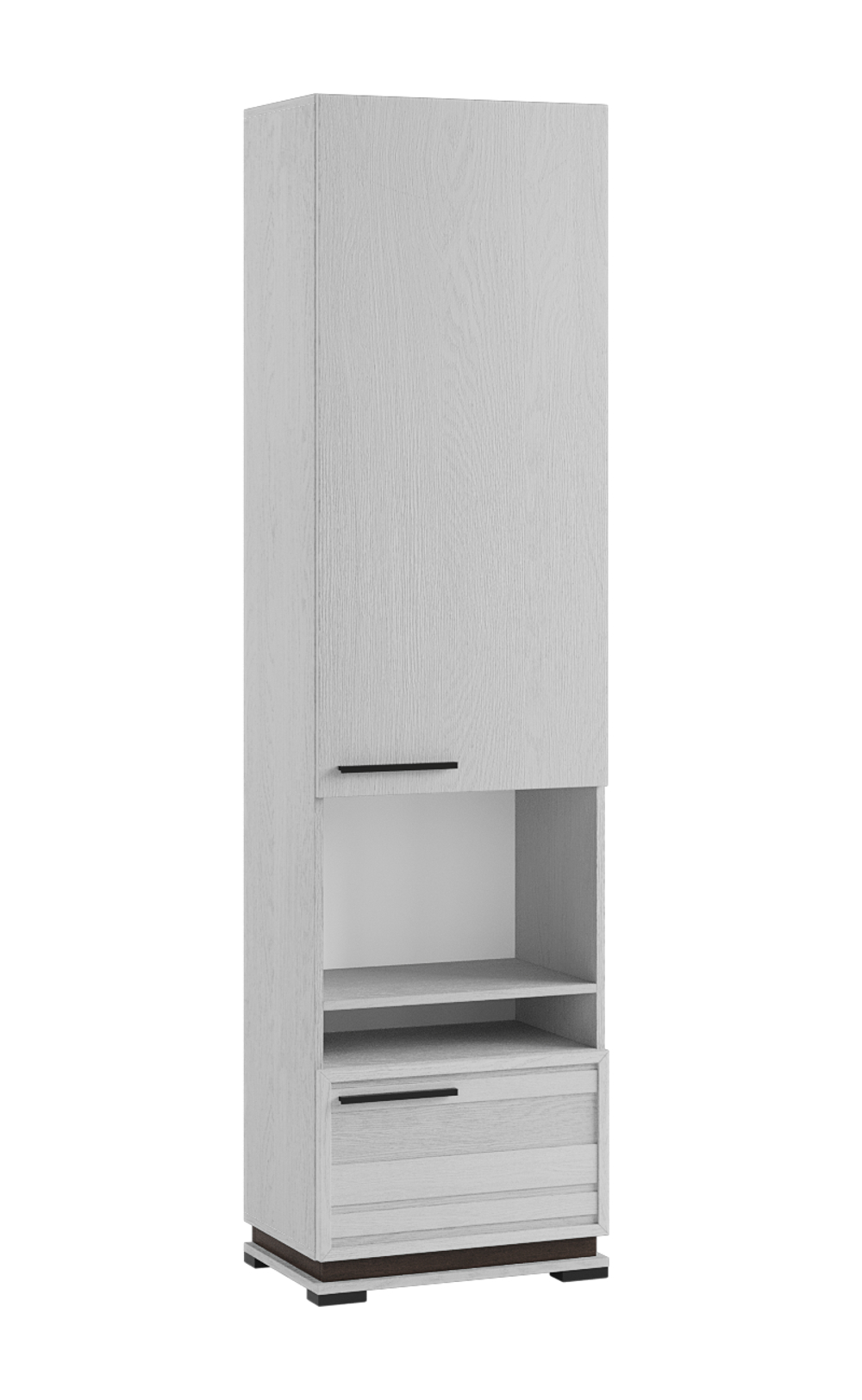 Шкаф-пенал Модена МШ-2, ясень анкор светлый/венге