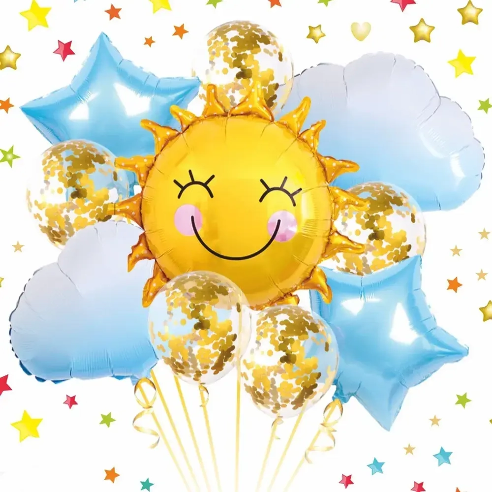 Воздушные шары 10 шт, 63см ,51*52см, 44см,12»/24см «Солнечный день»