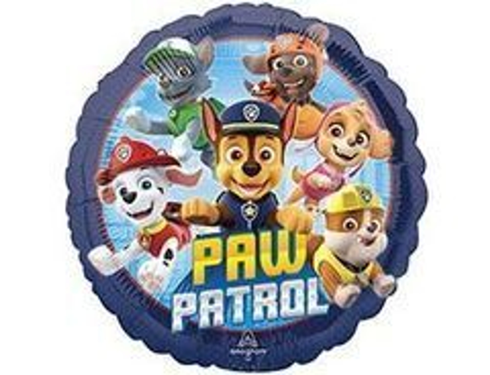 А 18" Круг, Щенячий Патруль, Команда, 1 шт. (В упаковке)