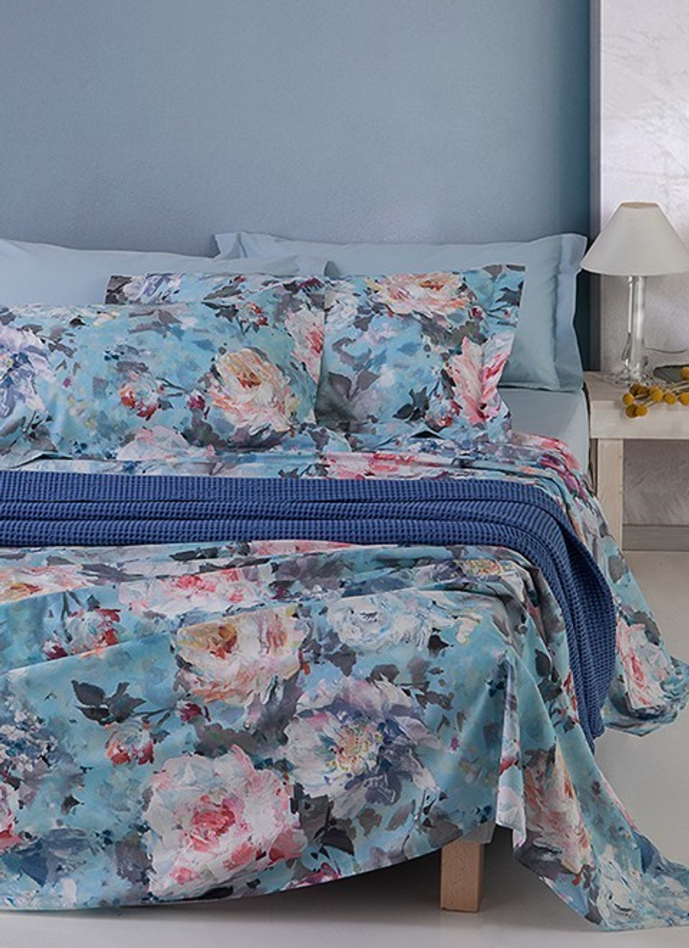 Постельное белье 2 спальное евро Mirabello Fiori Van Gogh розовые цветы