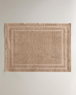 Zara Home - Нескользящий коврик для ванной из хлопка, бежевый, 50x70 см