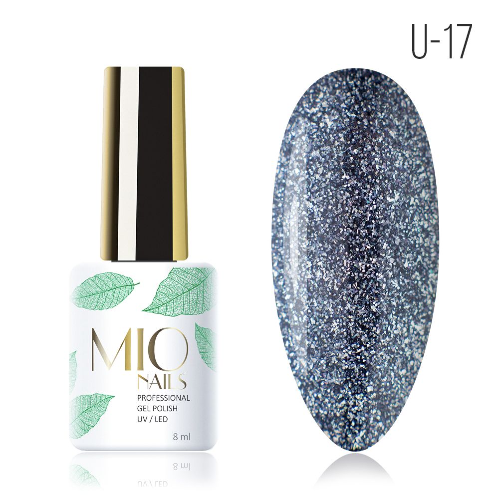 Mio Nails U-17 Черный бриллиант, 8 мл