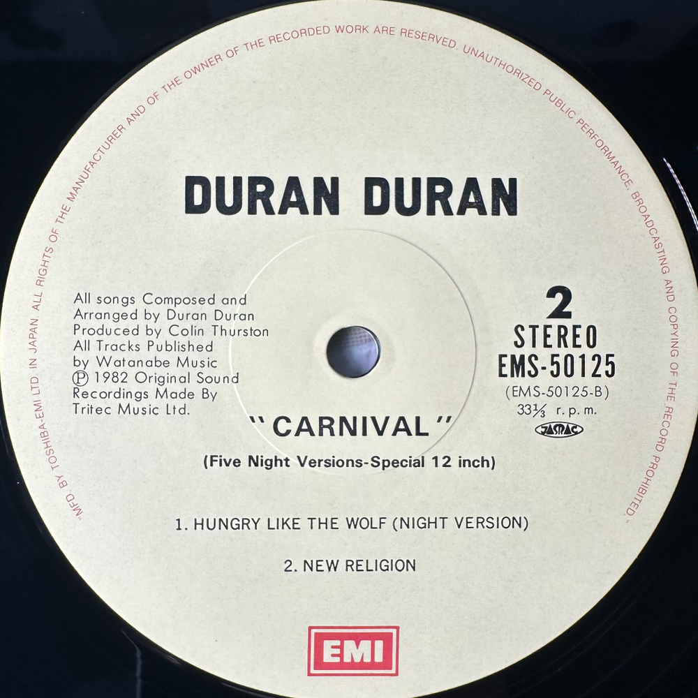 Duran Duran ‎– Carnival (Япония 1983г.)