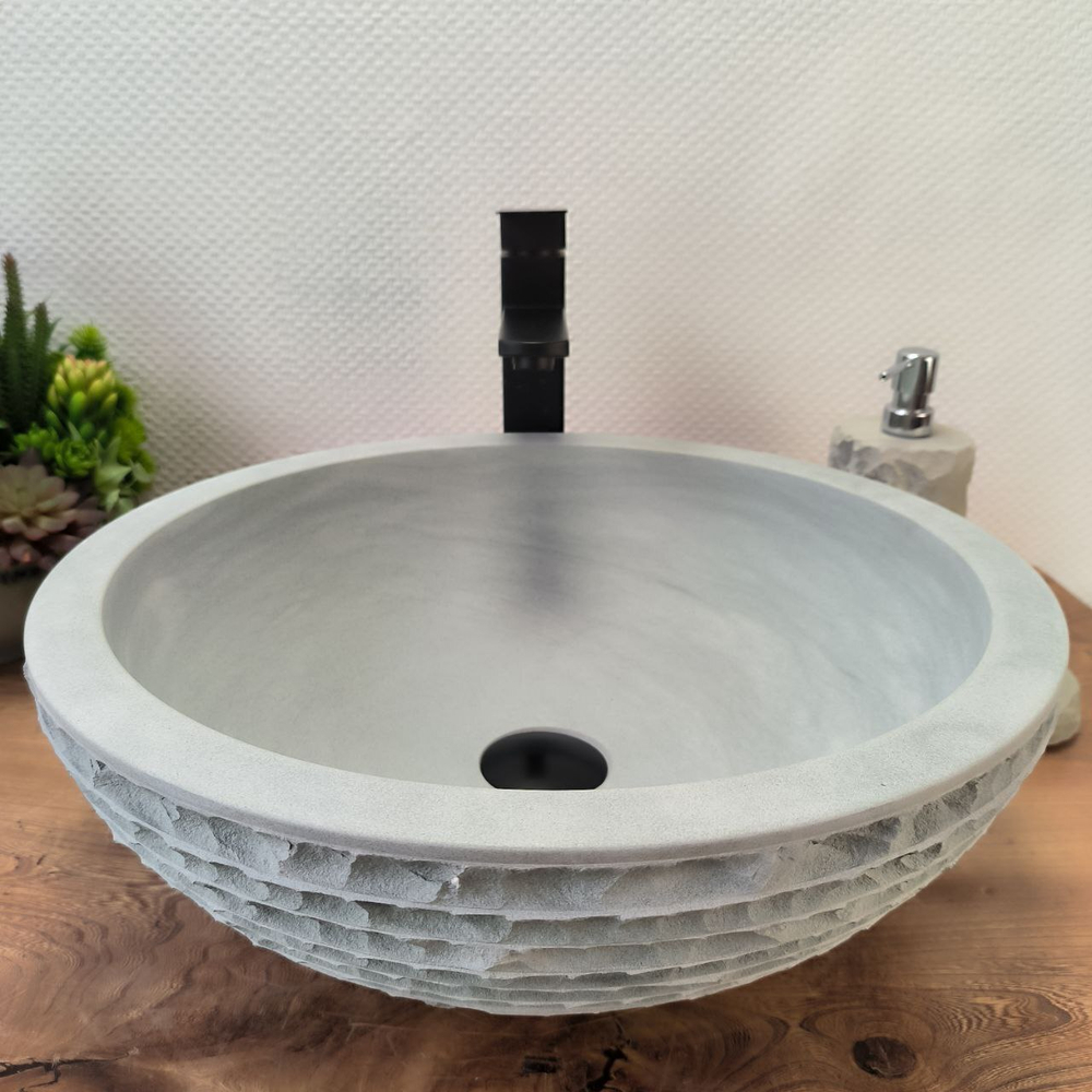Раковина из андезита Bowl Blue Kecil Marmo BA-62887 45*45*15
