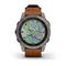 Умные часы Garmin Fenix 7 Sapphire Solar титановый серый с коричневым кожаным ремешком