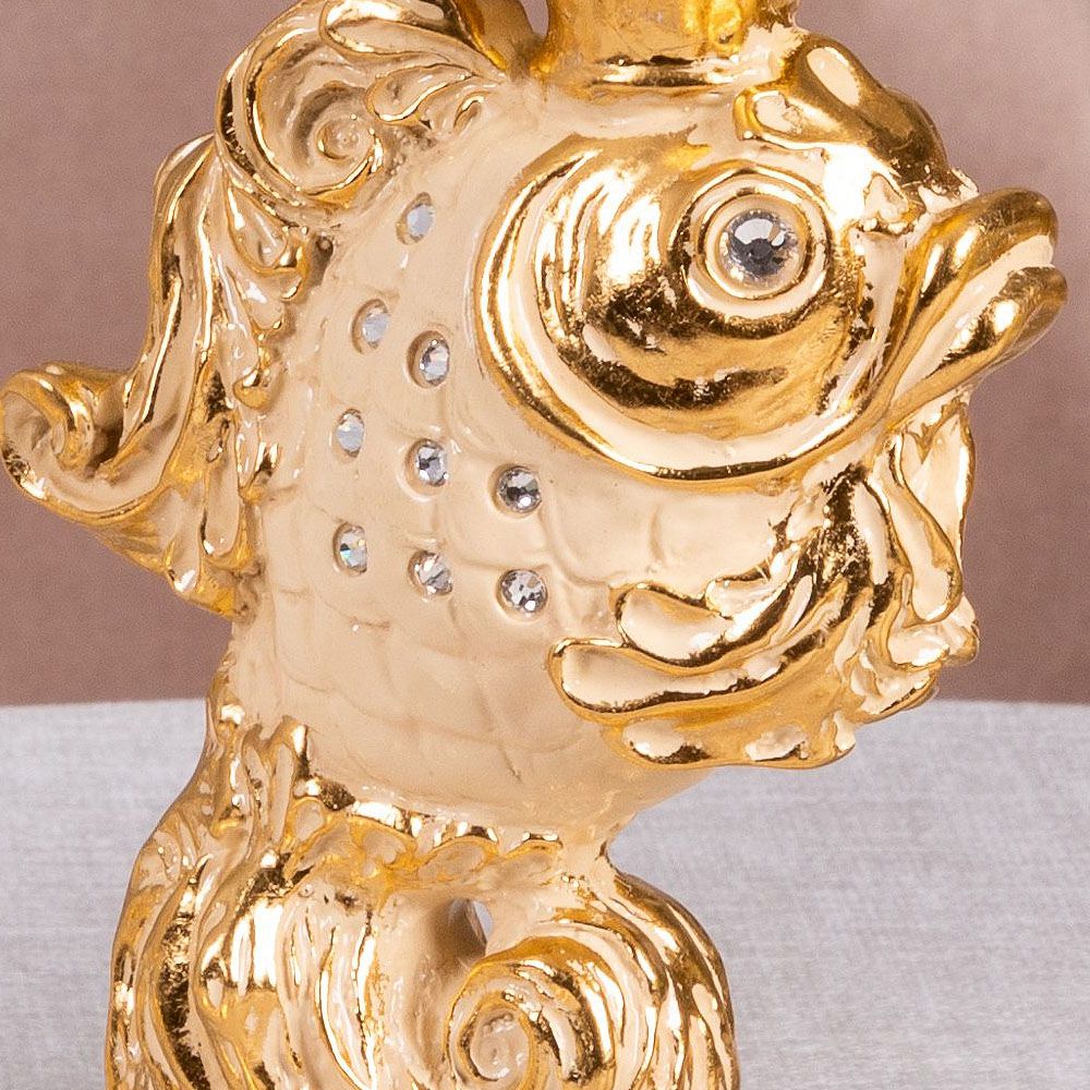 Сахарница стеклянная с крышкой Рыбка Заветное желание Айвори