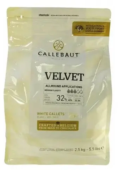 Шоколад белый Callebaut VELVET 32%, 2,5 кг