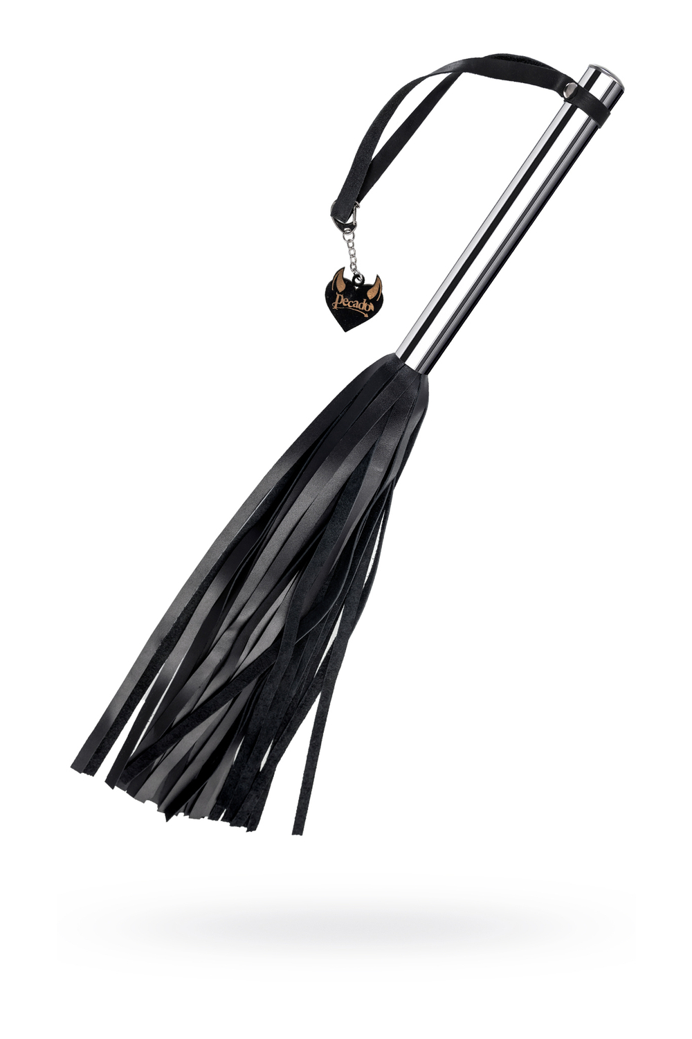 Плеть большая с металлической рукоятью Pecado черная