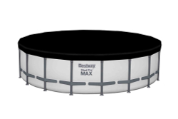 Каркасный бассейн Bestway Steel Pro MAX 549х132 см + фильтр-насос 5678 л/ч, лестница, тент (561FJ BW)