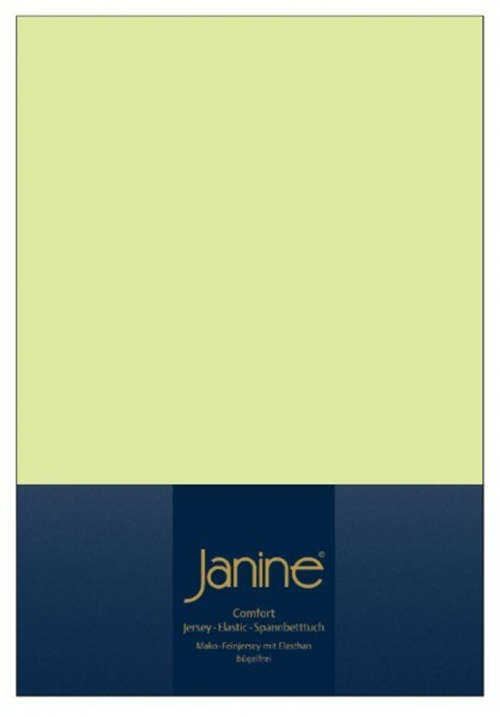 Простыня на резинке 180-200x200 Janine Elastic-Jersey 5002 зеленая