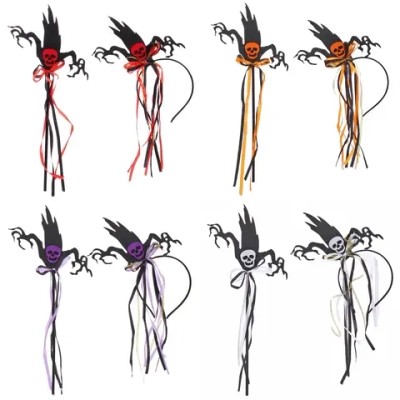 Набор карнавальный «Helloween - Зловещий череп» (ободок, палочка)