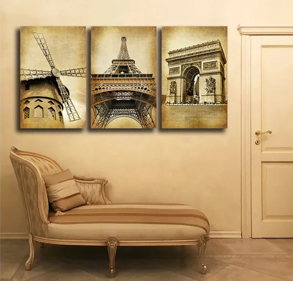 Модульная картина "Винтажный париж"