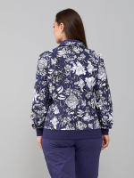 Толстовка К-184/индиго-тюльпаны