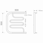 Полотенцесушитель MIXLINE SIMPLE PM2 50х50 1'' ПОЛКА