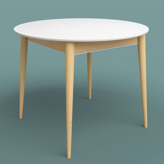 Стол Арека К1100 (бук/тон 1/тон подстолья 2/ножка 8)  110х110(140)