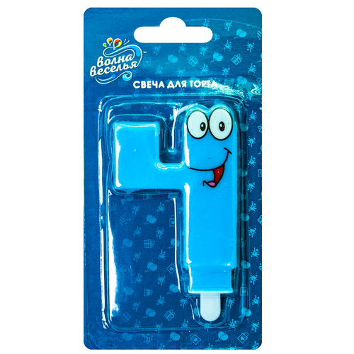 Свеча-цифра "4" Глазки
