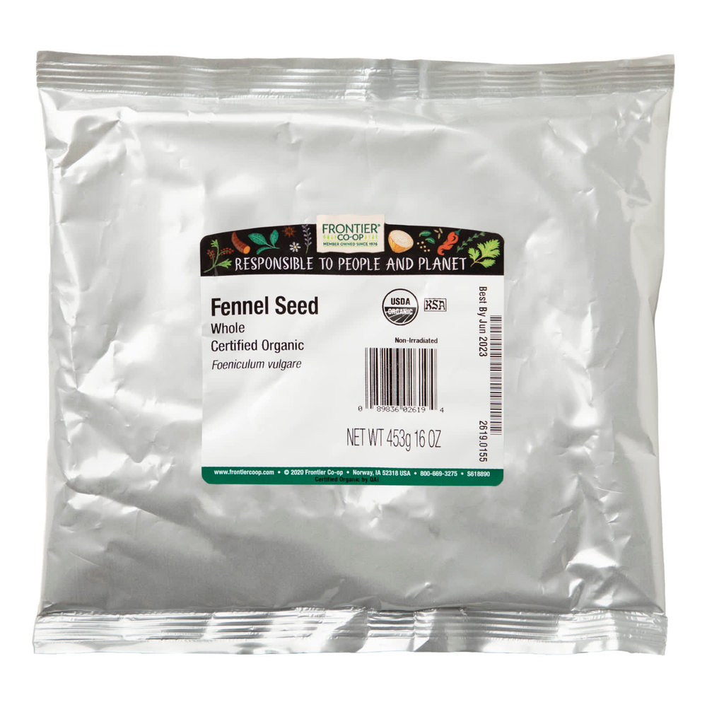 Frontier Co-op, Органические цельные семена фенхеля, 453 г (16 унций)