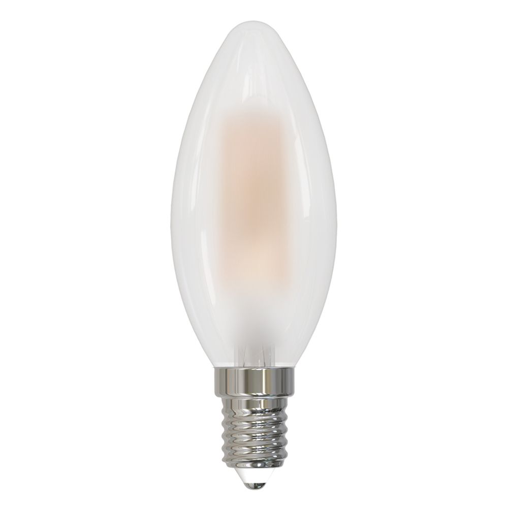LED-C35-7W/3000K/E14/FR/SLF Лампа светодиодная. Форма свеча, матовая. Теплый белый свет (3000K). ТМ Volpe