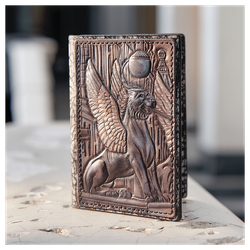 Обложка для документов «Городские мотивы» бордовая