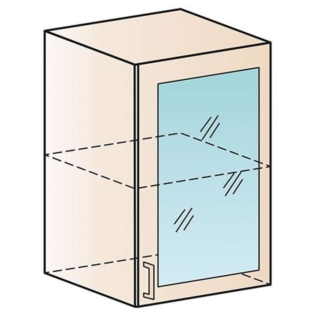 Прага Шкаф верхний 500мм (со стеклом)