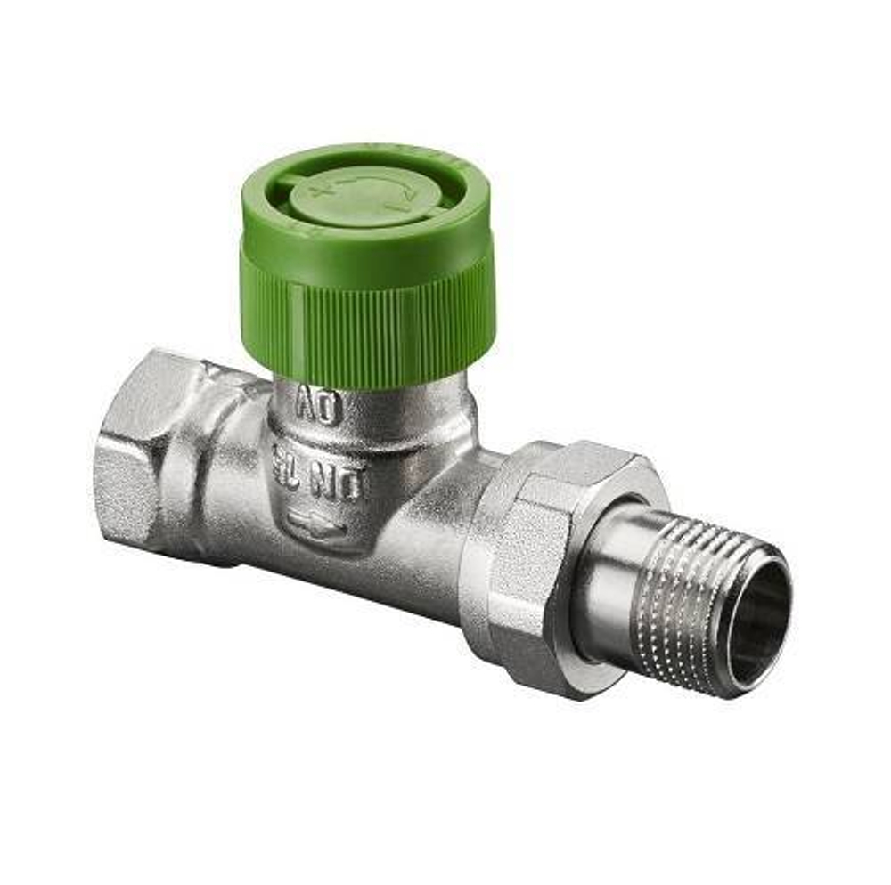 Клапан термостатический прямой Oventrop AZ V - 1/2" (ВР/НР-американка, PN16, Tmax 120°C, KVS 1.7)
