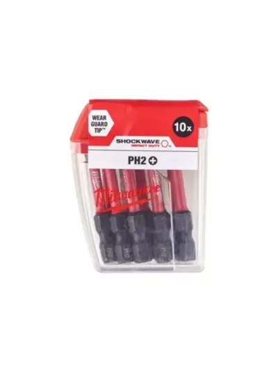 Бита для шуруповерта Milwaukee Shockwave PH2 50 мм 10шт