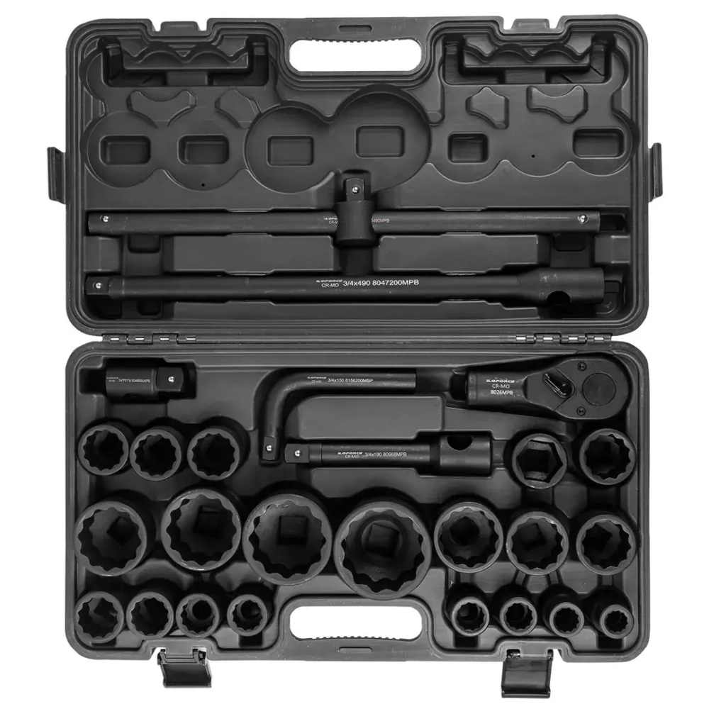 Набор инструментов ударных 26пр, 3/4'', 1''(12гр.) ILOforce IF-68262-9MPB