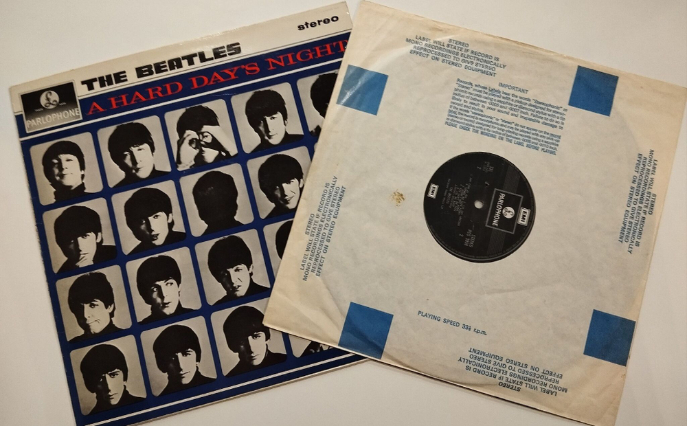 Винтажная виниловая пластинка LP The Beatles A Hard Days Night (UK 1985)