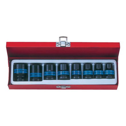 Цена на KING TONY (4408MP) Набор ударных торцевых головок 1/2", 6-гранные, 10-24 мм, 8 предметов