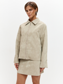 Куртка Сидни из экокожи в оттенке миндаля