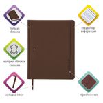 Дневник 1-11 класс 48 л., обложка кожзам (твердая), термотиснение, BRAUBERG "VIENNA", коричневый, 105962