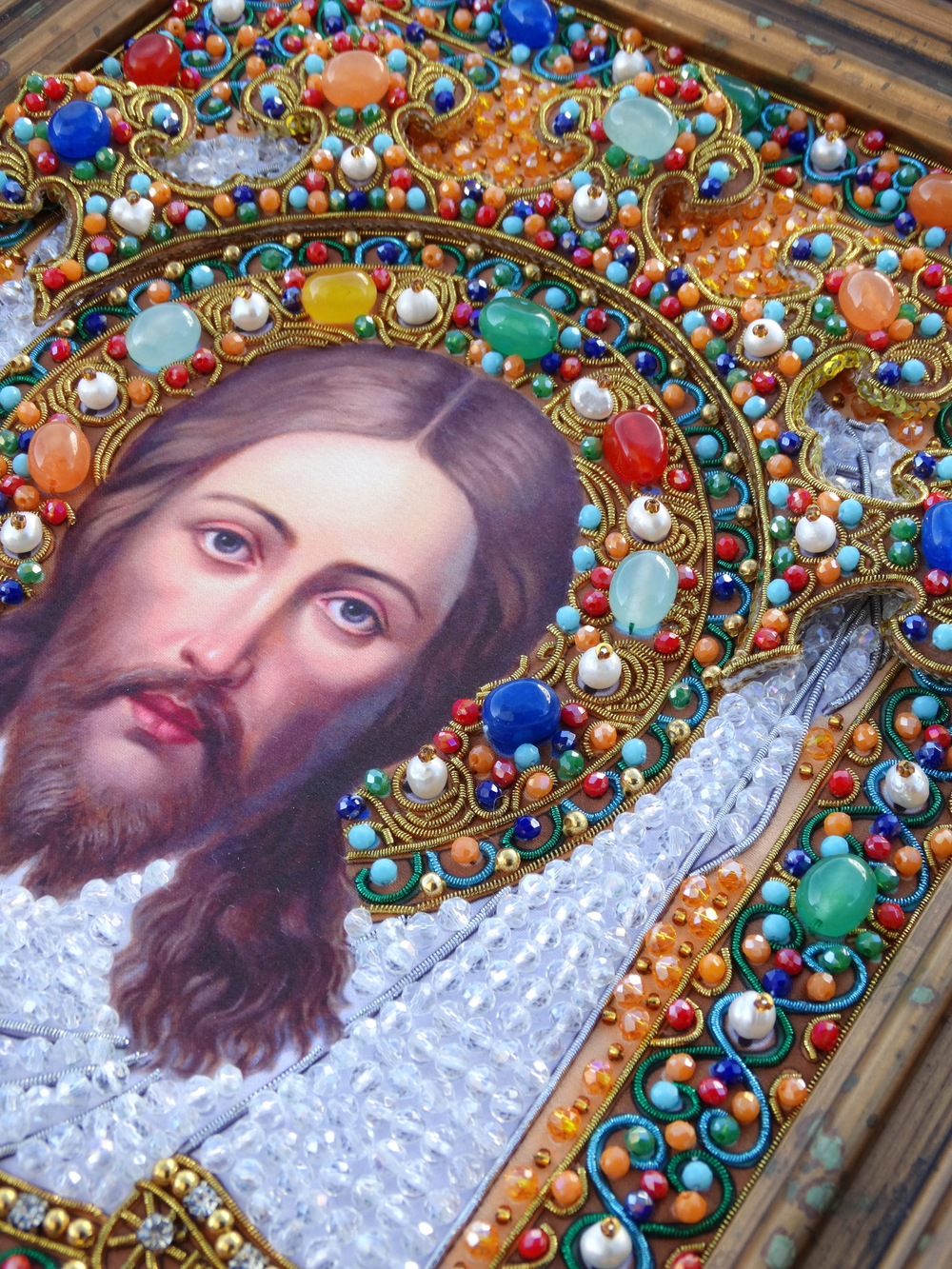 И-21б Набор для вышивания хрустальными камнями Господь Спас нерукотворный