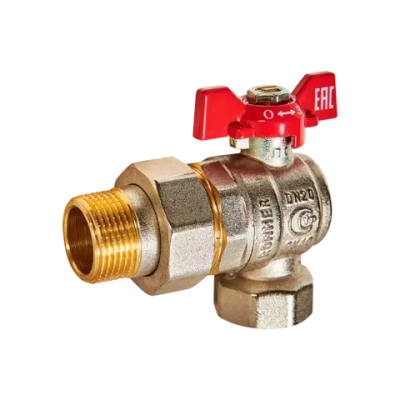 Кран шаровой угловой ROMMER - 3/4" (ВР/НР, ручка-бабочка)