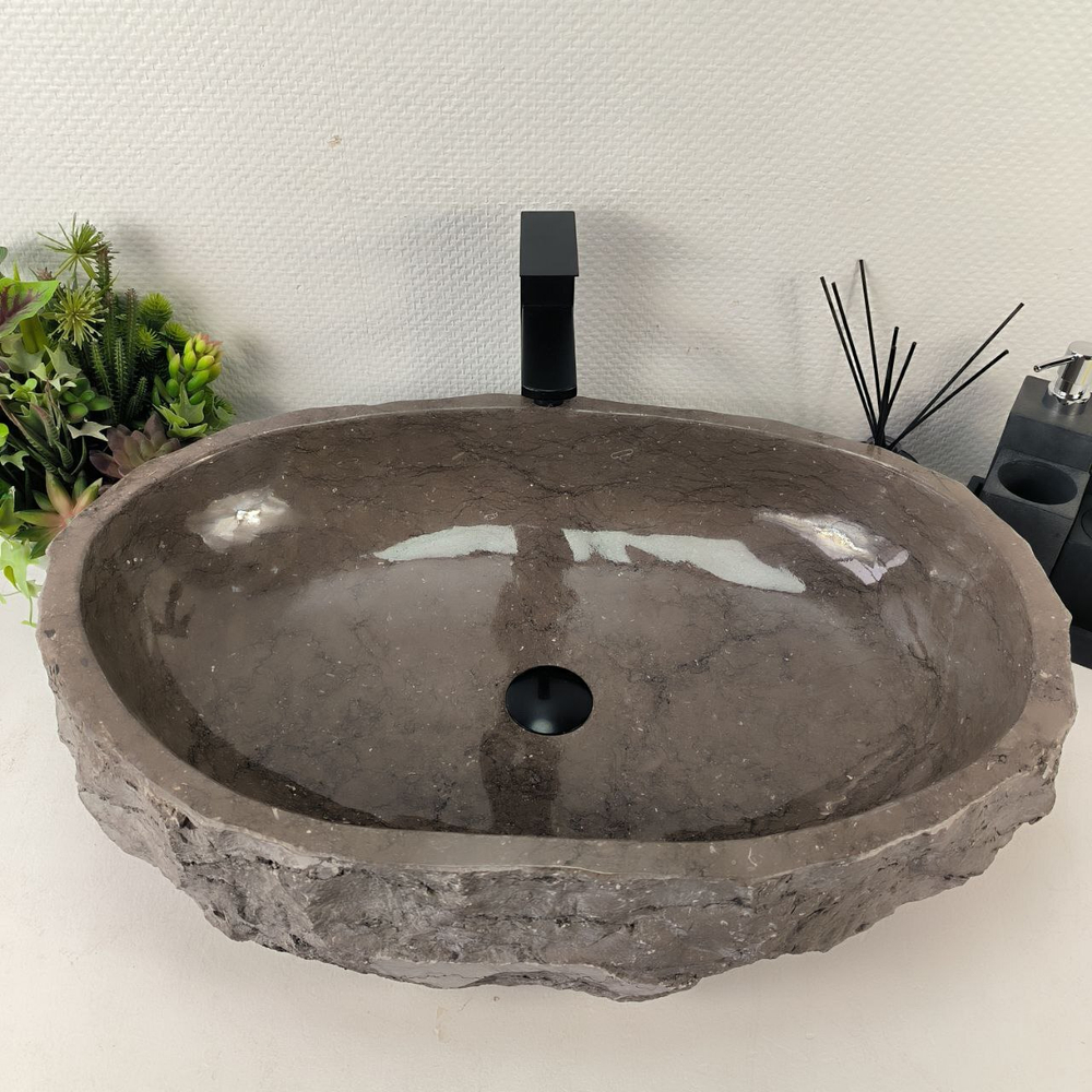 Раковина из мрамора Erozy Grey EM-65017 69*47*15 0892