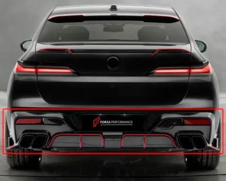 Карбоновый диффузор заднего бампера для BMW 7 серии G70 2022+ БМВ