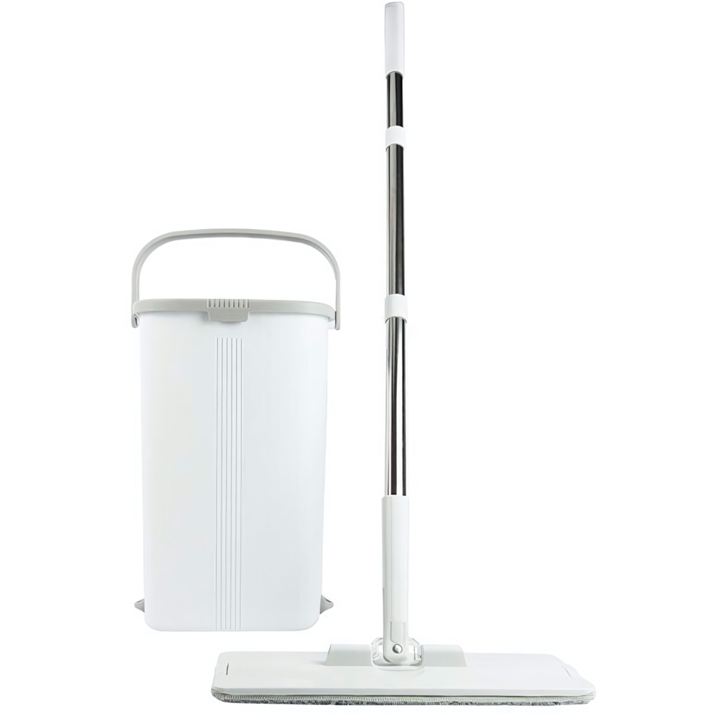 Набор для уборки HANDY 9 л. (ведро с отжимом + швабра + 2 насадки) в инд. упаковке цвет белый