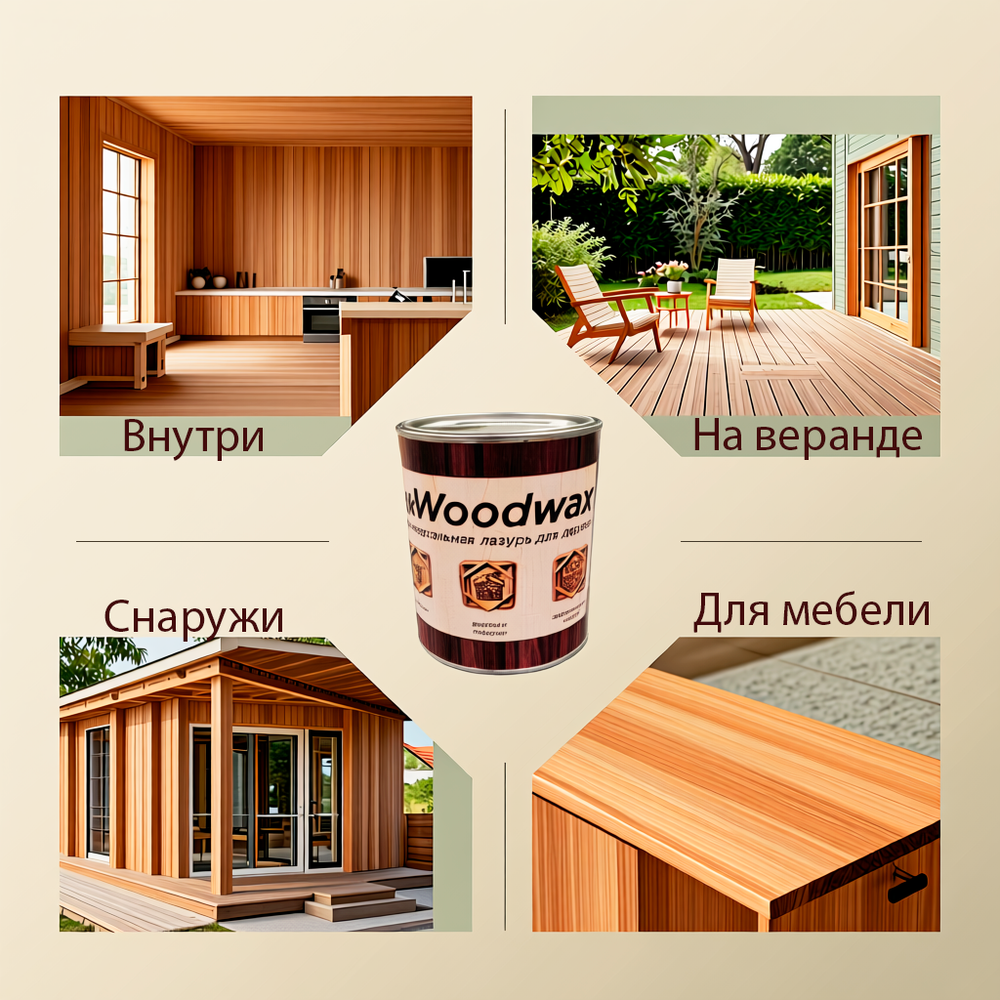 Универсальная пропитка для дерева с воском без запаха dkWoodwax | Лофт и дерево | Россия