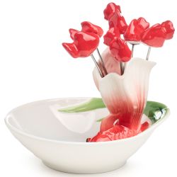 БЛЮДО LEFARD "ЗОЛОТАЯ РЫБКА" 11*12*8 СМ, 6 ВИЛОЧЕК (КОР=18ШТ)