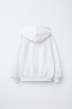 ZARA ХУДИ С ПРИНТОМ «ГРАФФИТИ», ЖЕЛТОВАТО-БЕЛЫЙ