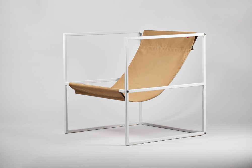 Уличное кресло TESS Outdoor Chair white / taupe textile (Up!Flame)