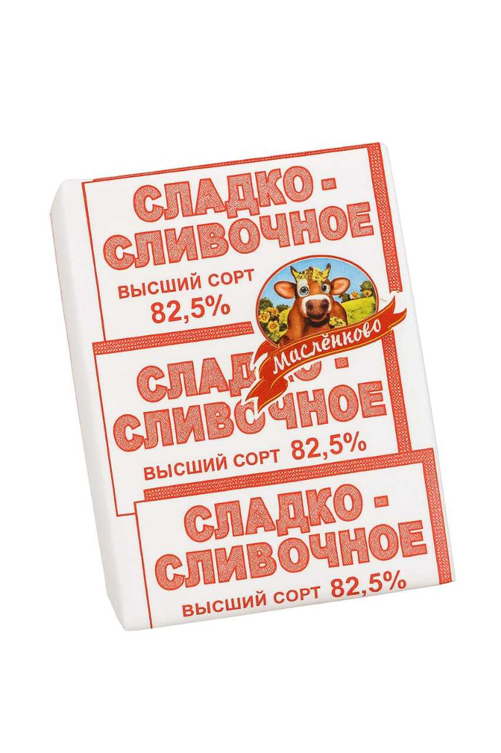 Масло Масленково Сладко-сливочное 82.5% 180 гр
