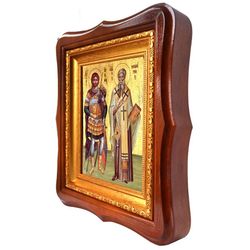 Артемий и Мелетий Антиохские. Икона на холсте.