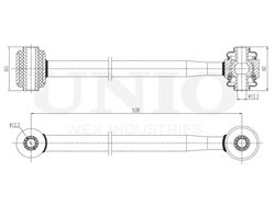 Рычаг подвески поперечный задний верхний UNIO SSP-40113