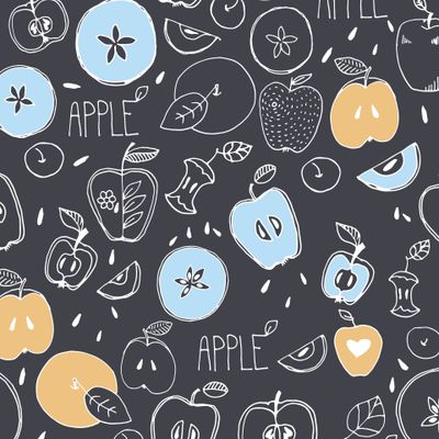 Яблоки дудл на темном фоне