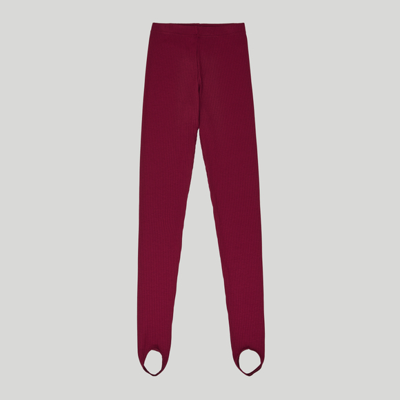 Ribbed Stirrup Leggings Rhododendron