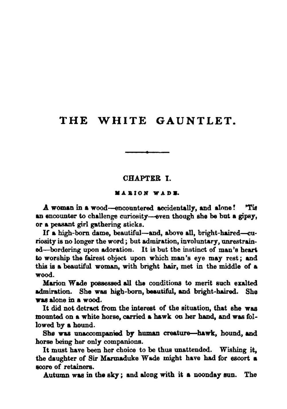 The white gauntlet. A novel | Reid Mayne