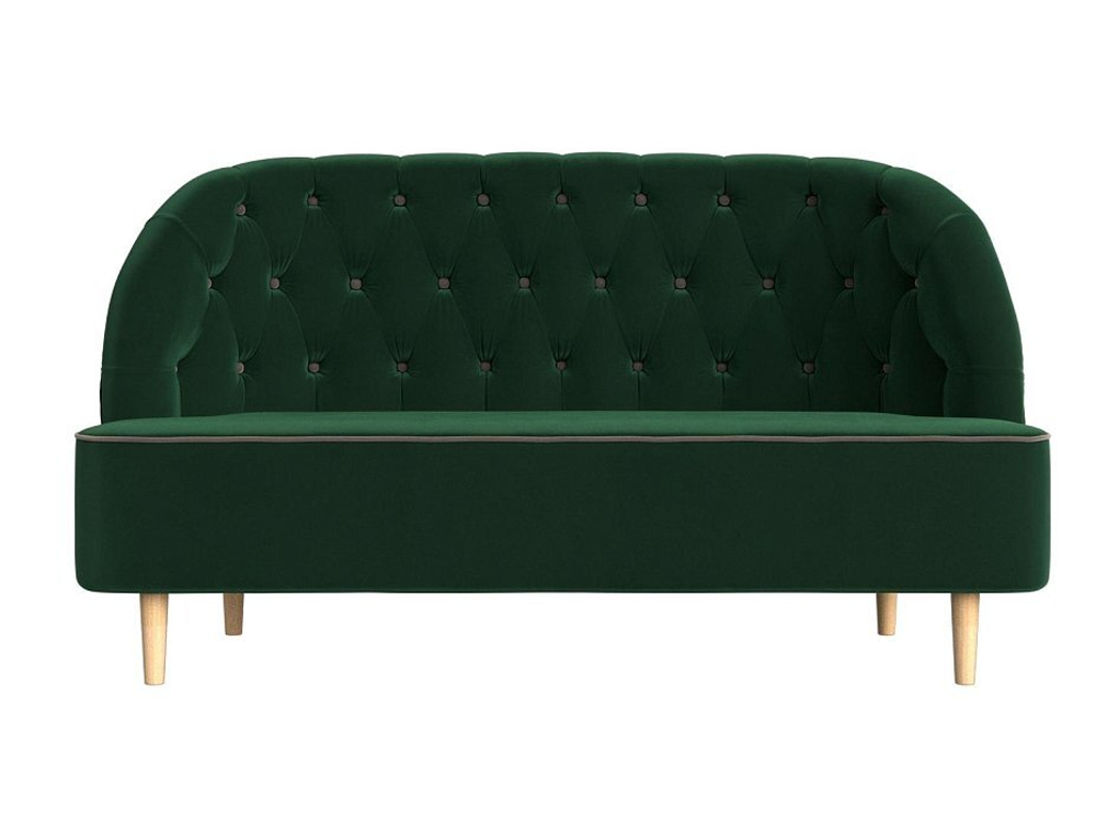 Кушетка Амиса, Зеленый\Коричневый, Велюр, 109830