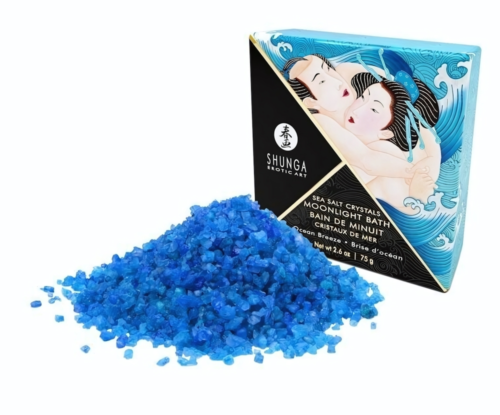 Соль для ванны Bath Salts Ocean Breeze с ароматом морской свежести - 75 гр. (Цвет: синий)