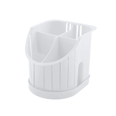 Сушилка для столовых приборов "Verona" 160х142х128 мм 4х-секционная (белый)